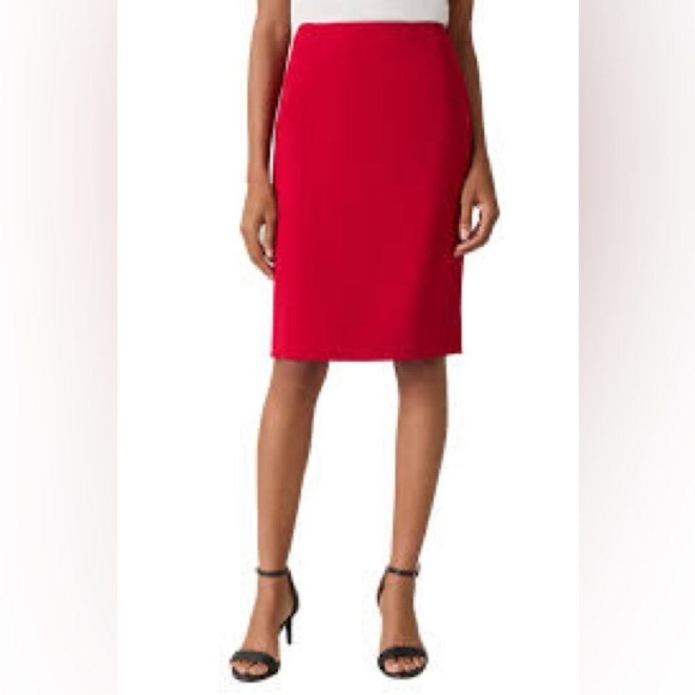 INC International Concepts Red Pencil Skirt Knee-Length